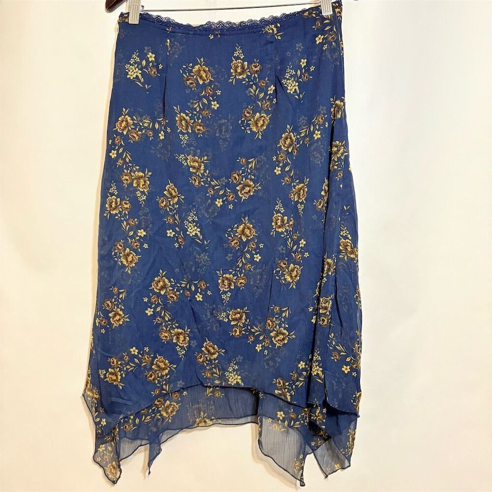 Free People Women's Floral Midi Skirt Size S - Picture 2 of 10
